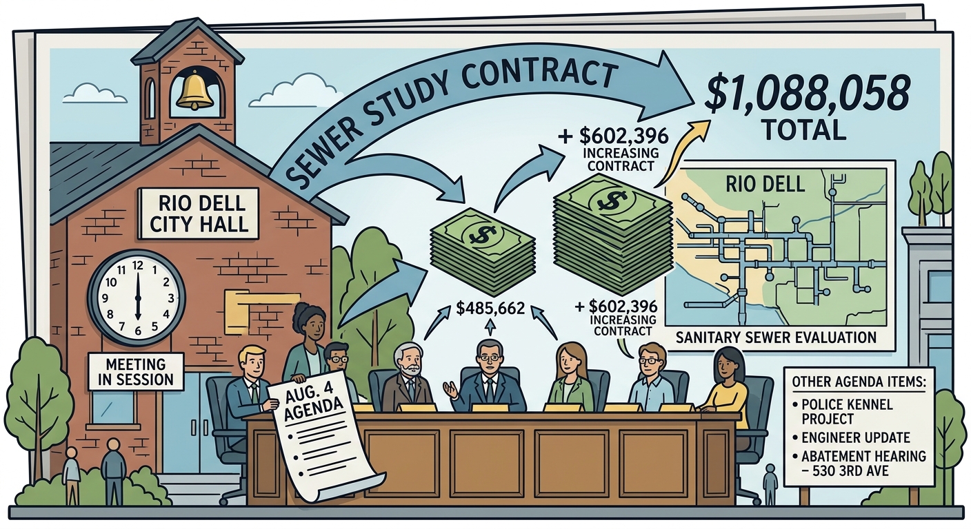 Rio Dell agenda sets up $602,396 sewer study contract increase