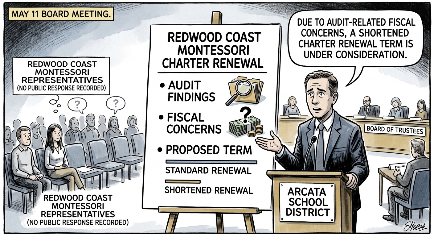 Arcata superintendent says Redwood Coast Montessori renewal could be shortened over audit-related fiscal concerns