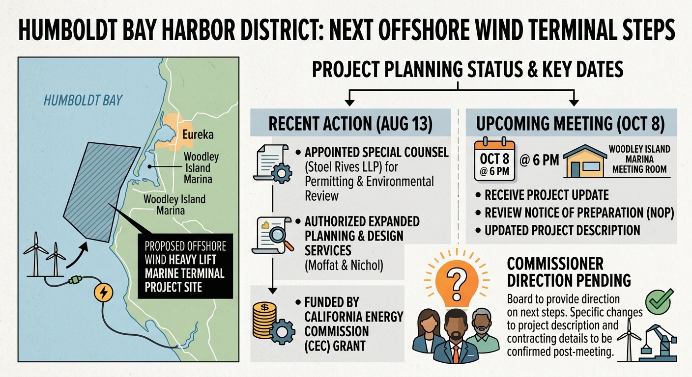 Harbor District to consider next offshore-wind terminal planning steps Oct. 8