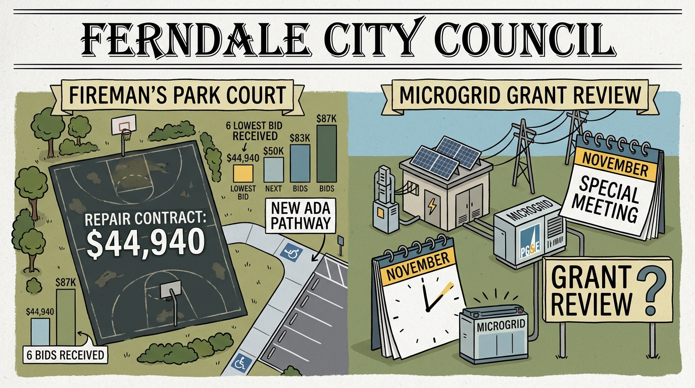 Ferndale council weighs $44,940 Fireman’s Park court contract, plans microgrid grant review