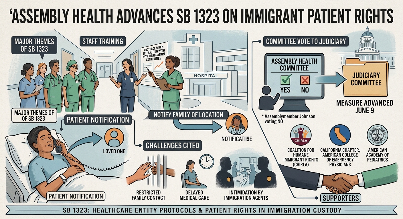 Assembly Health advances SB 1323 to Judiciary on patient rights in immigration custody