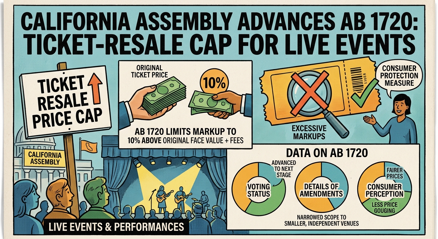 Assembly advances AB 1720 ticket-resale cap for live events
