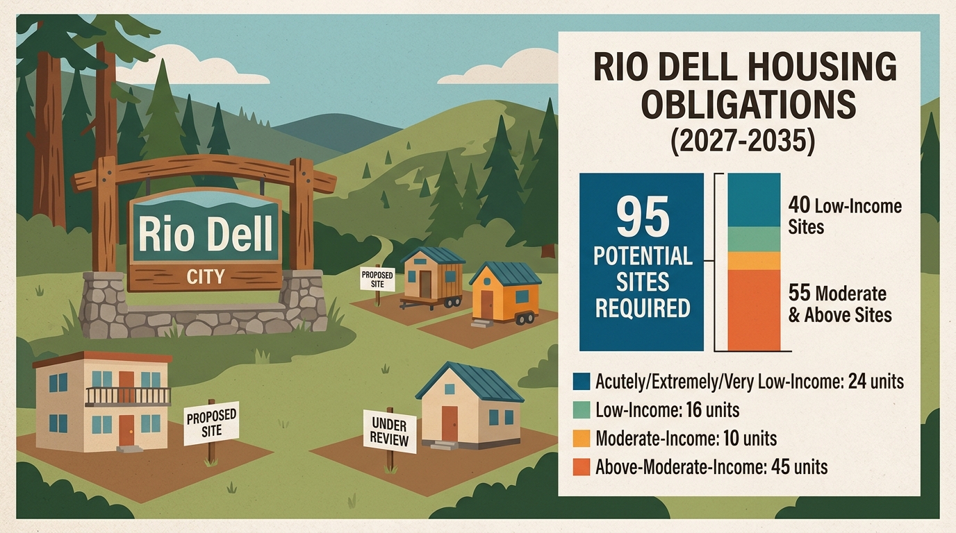 Rio Dell planners begin review of housing obligations requiring 95 potential sites
