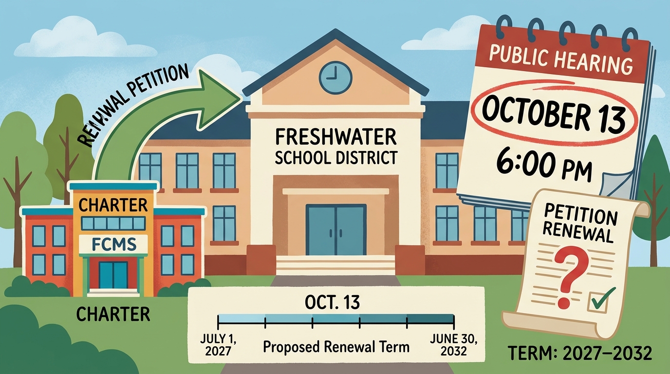 Freshwater board to hear FCMS charter renewal petition Oct. 13