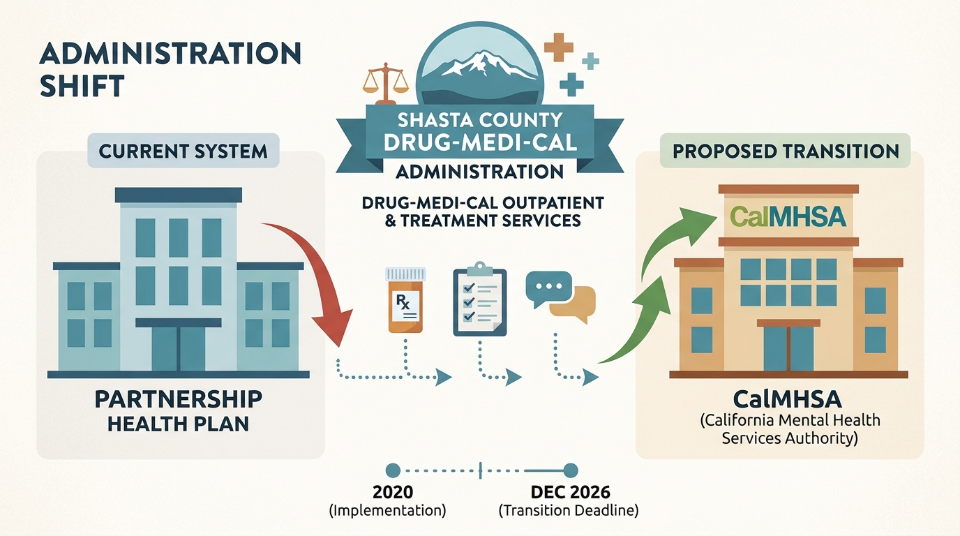 Shasta County plans shift in regional Drug-Medi-Cal administration