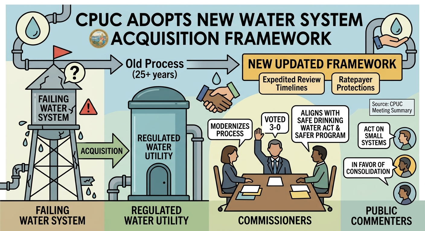CPUC adopts long-delayed framework for buying failing water systems