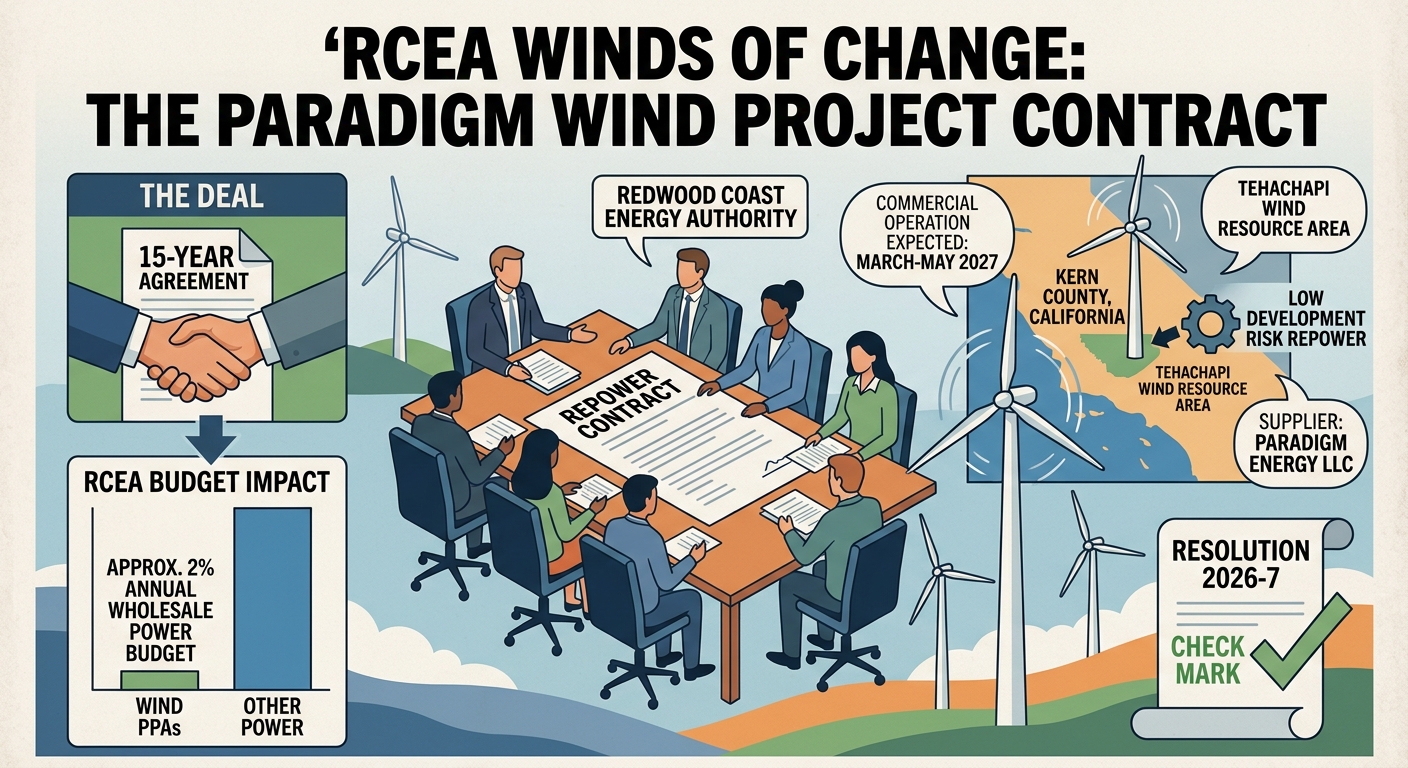 RCEA to weigh first wind power contract for Kern County repower project