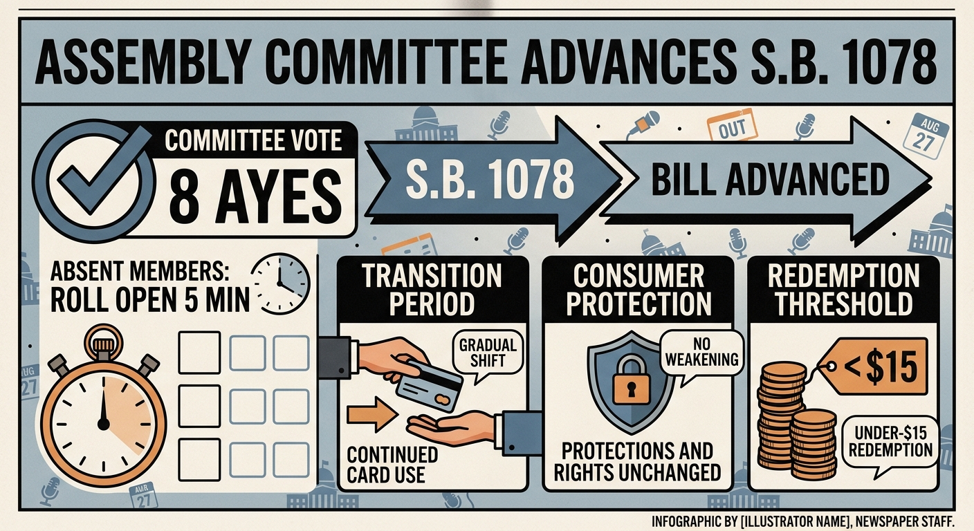 Assembly committee advances S.B. 1078 on 8-vote roll call