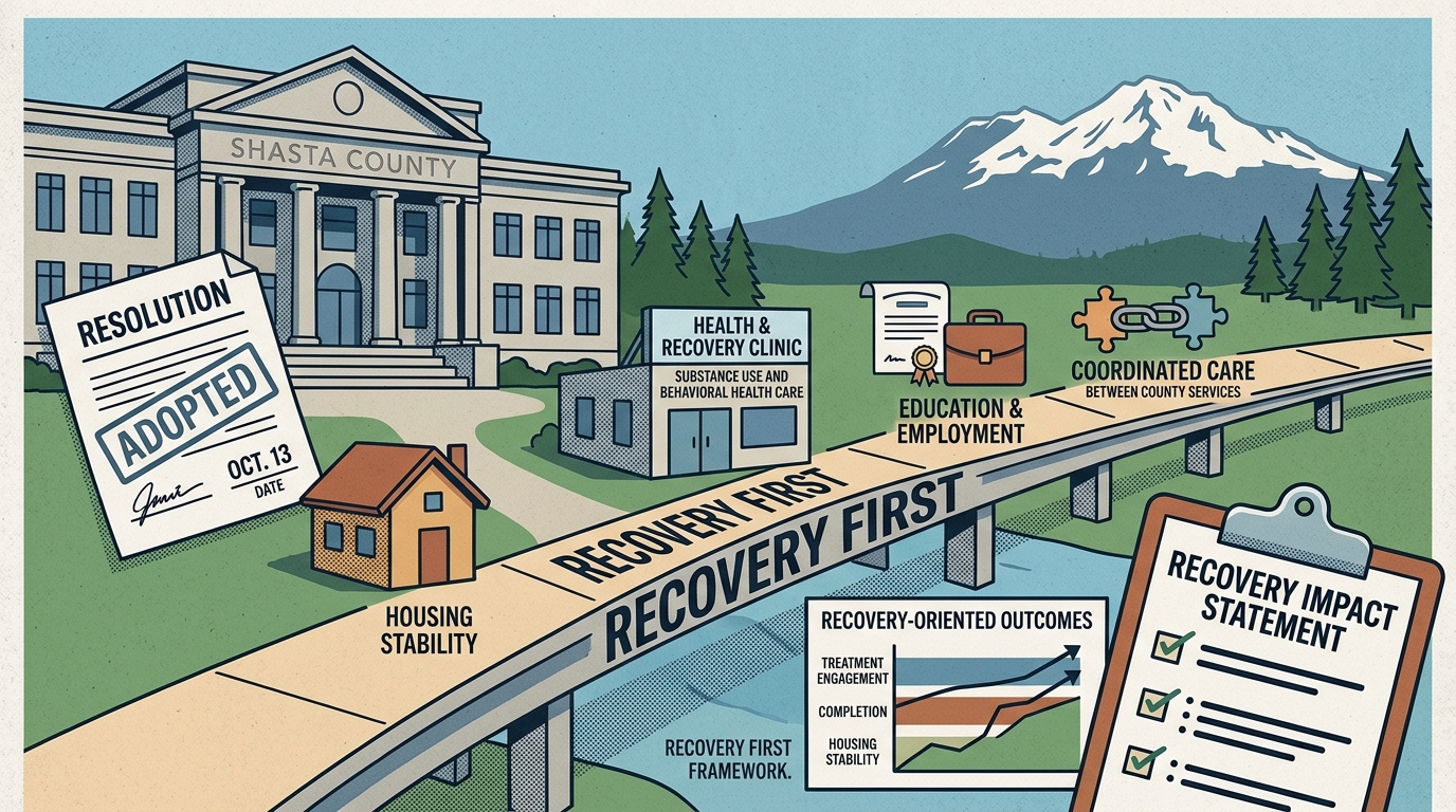 Shasta County adopts Recovery First framework for health and homelessness programs