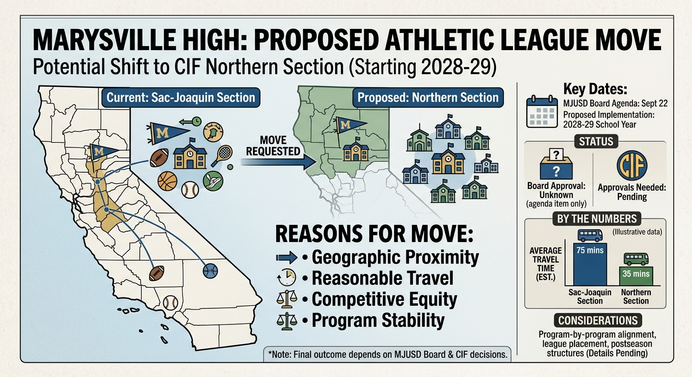 Marysville High seeks move to CIF Northern Section beginning in 2028-29