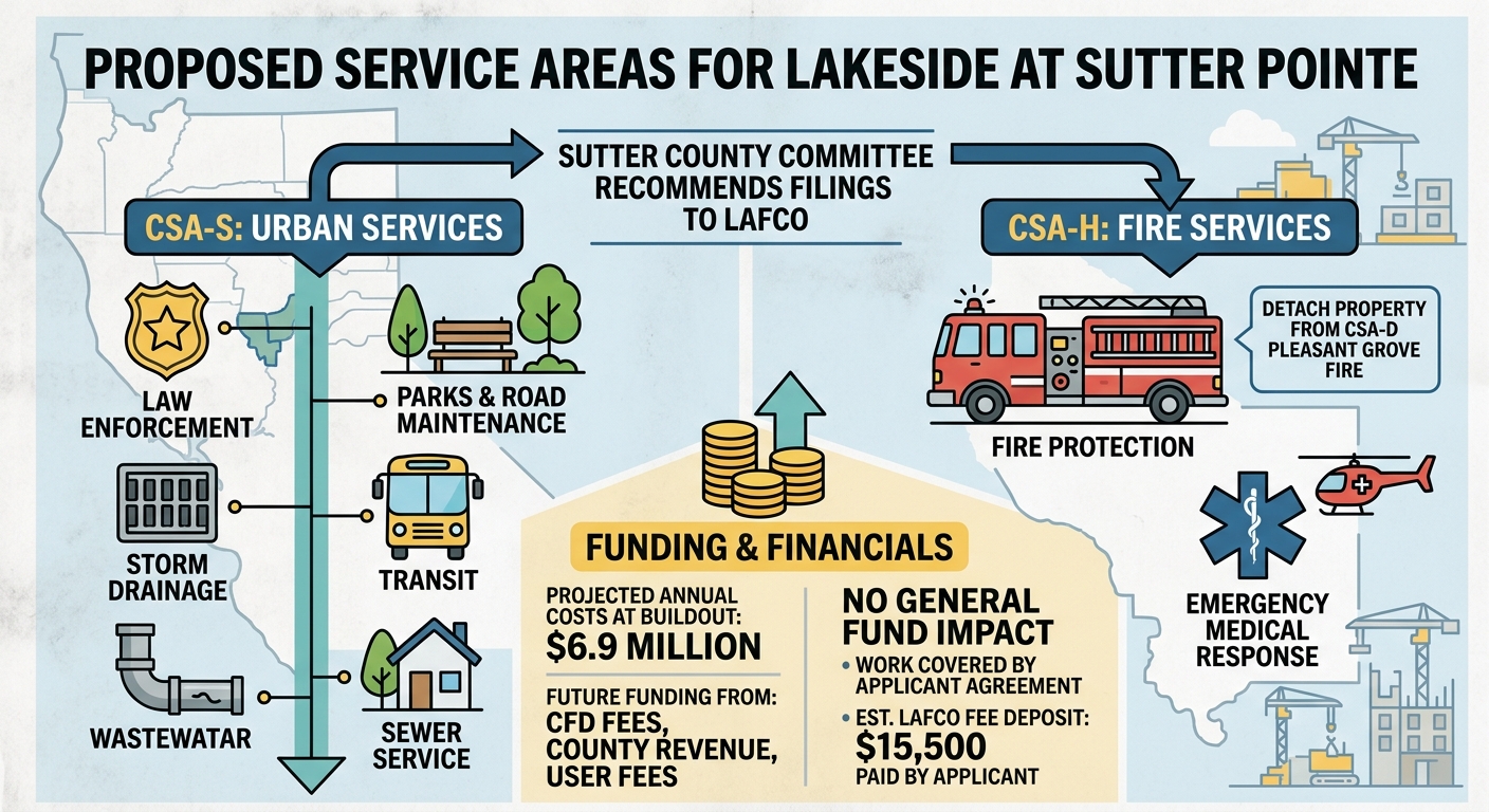 Sutter County committee tees up two Lakeside service-area filings for LAFCO