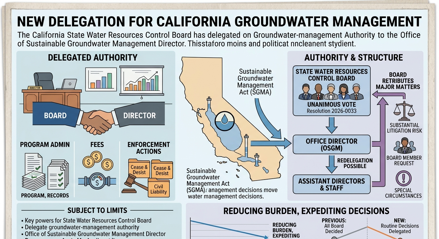 California water board delegates groundwater-management authority to office director