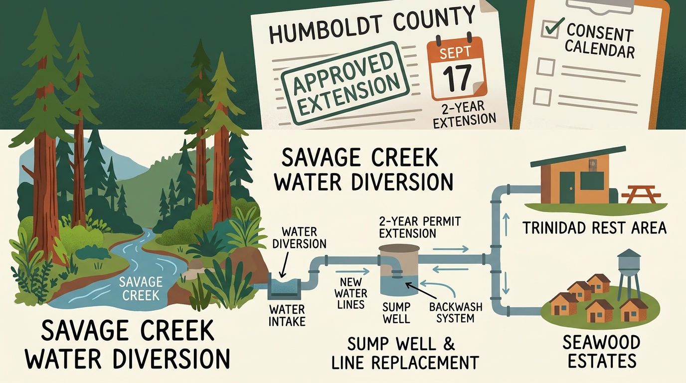Humboldt permit extension for Savage Creek water diversion advances on consent calendar