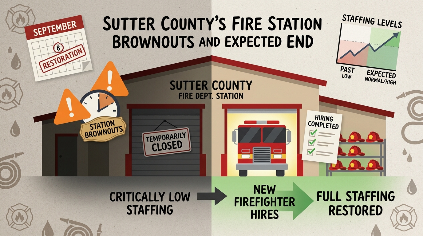 Sutter fire chief expects station brownouts to end after firefighter hires