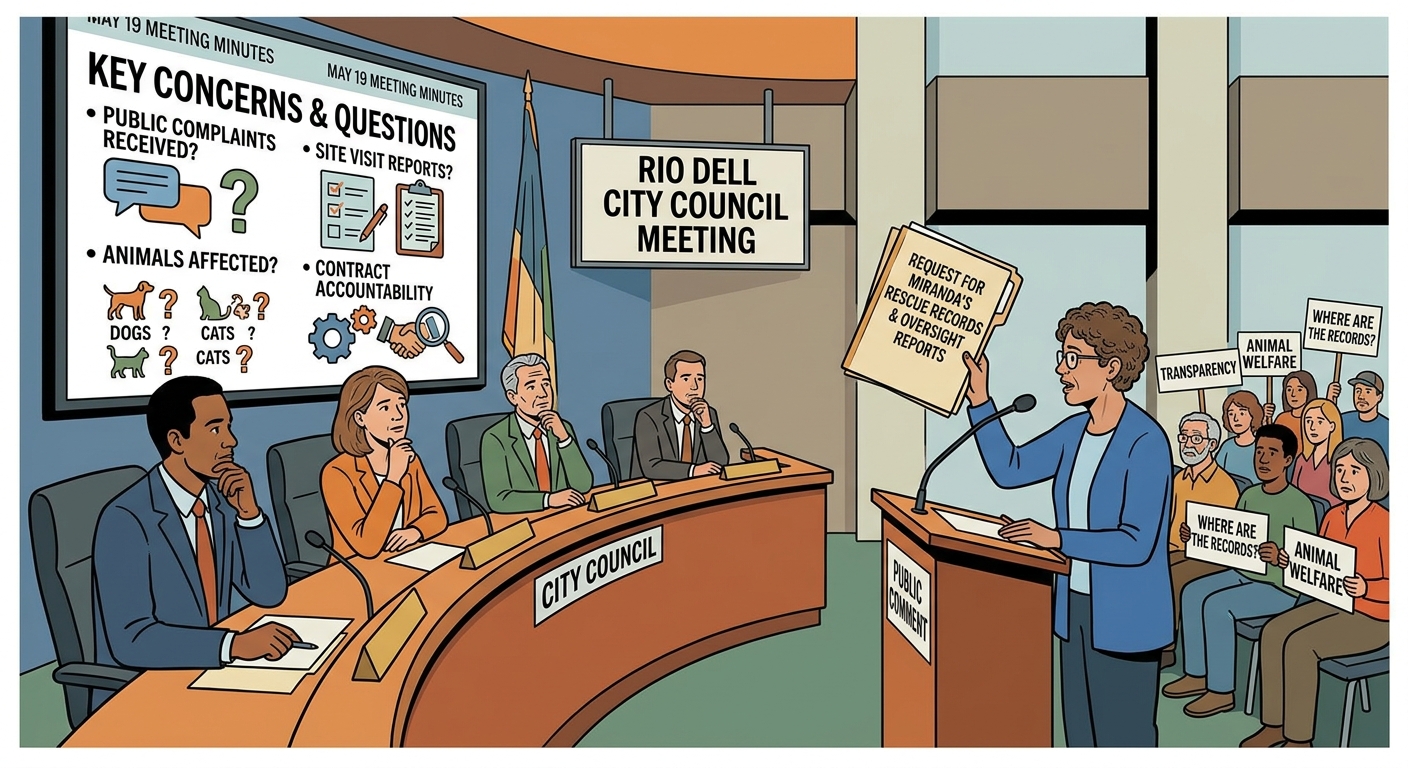 Rio Dell resident asks council for Miranda’s Rescue records, oversight reports