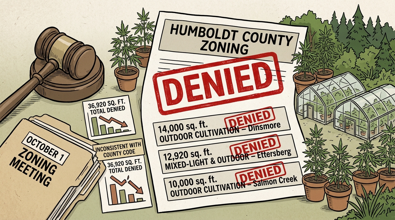 Humboldt zoning administrator denies three cannabis permit applications