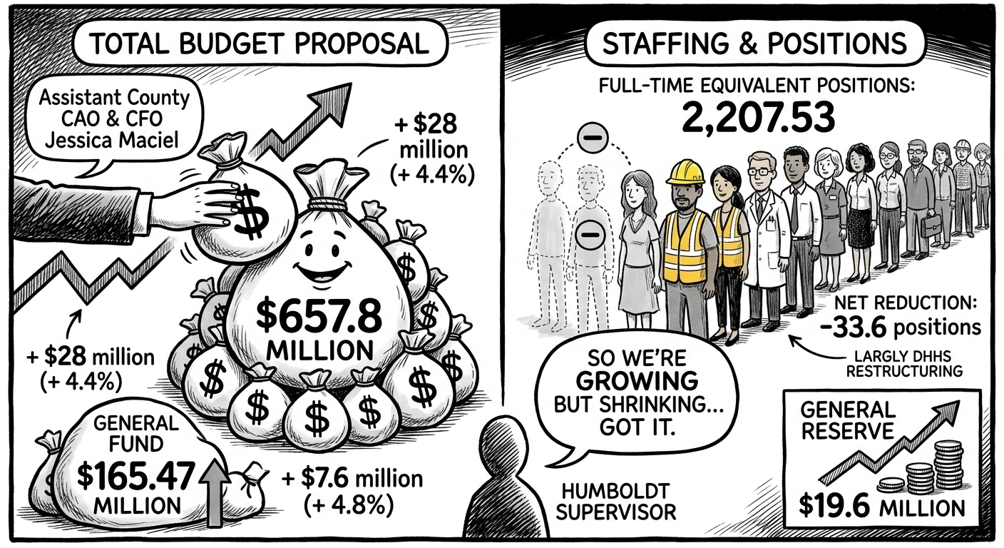 Humboldt supervisors hear $657.8 million budget proposal with 33.6-position net reduction