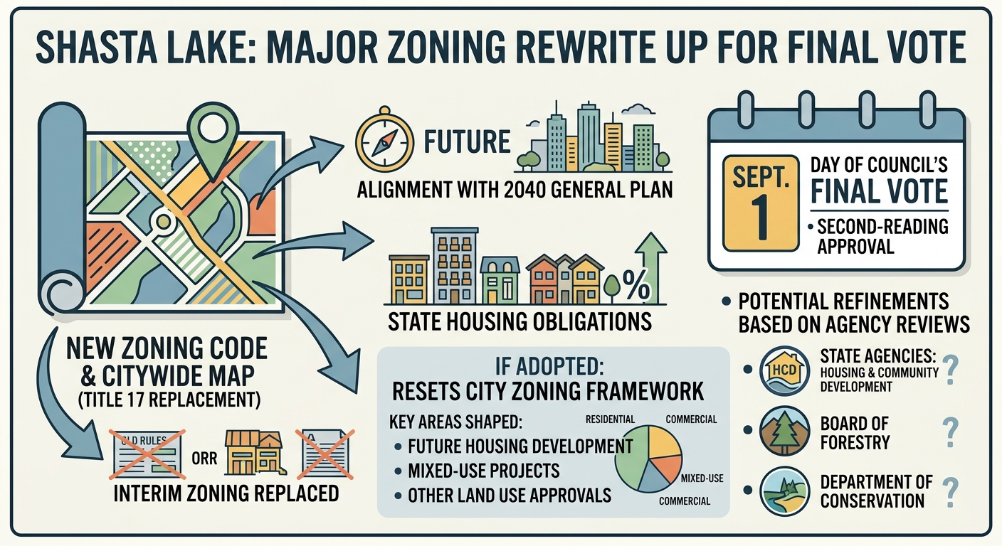 Shasta Lake council set for final vote on sweeping zoning rewrite