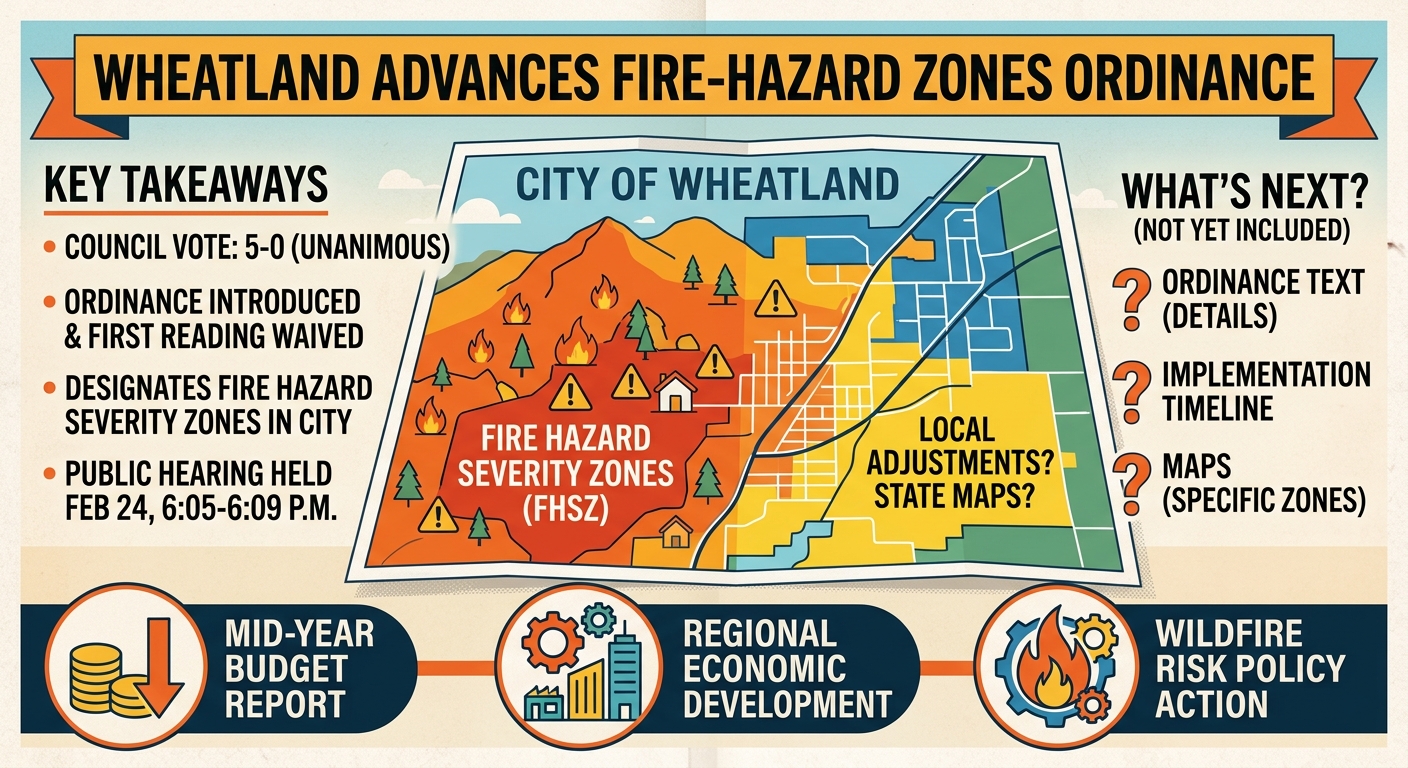 Wheatland council advances fire-hazard zones ordinance on 5-0 vote