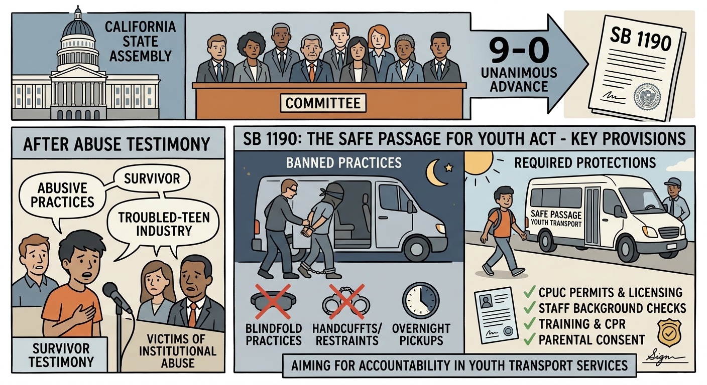 California panel advances youth transport bill after abuse testimony