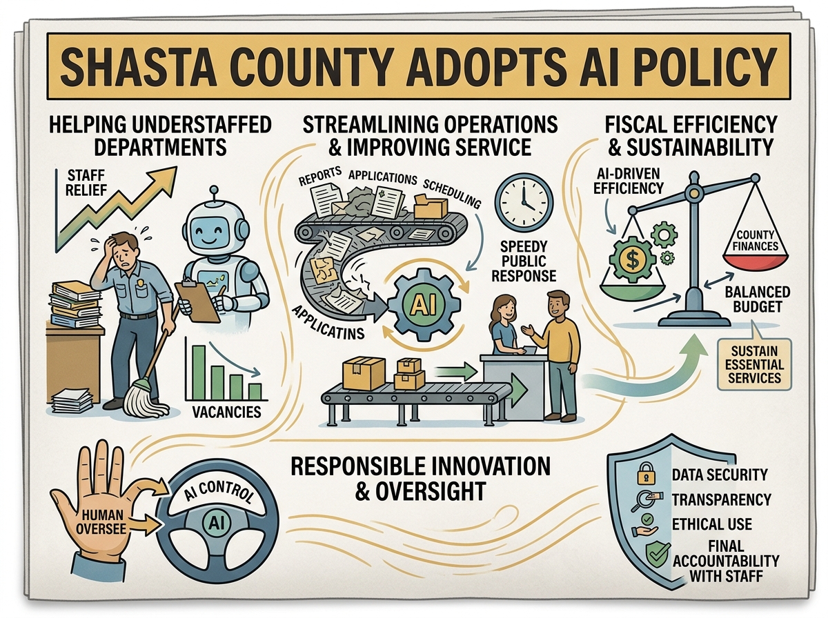 Shasta County adopts AI policy as staffing relief, service upgrade