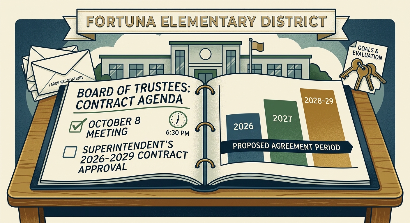 Fortuna elementary board to consider superintendent’s 2026-29 contract