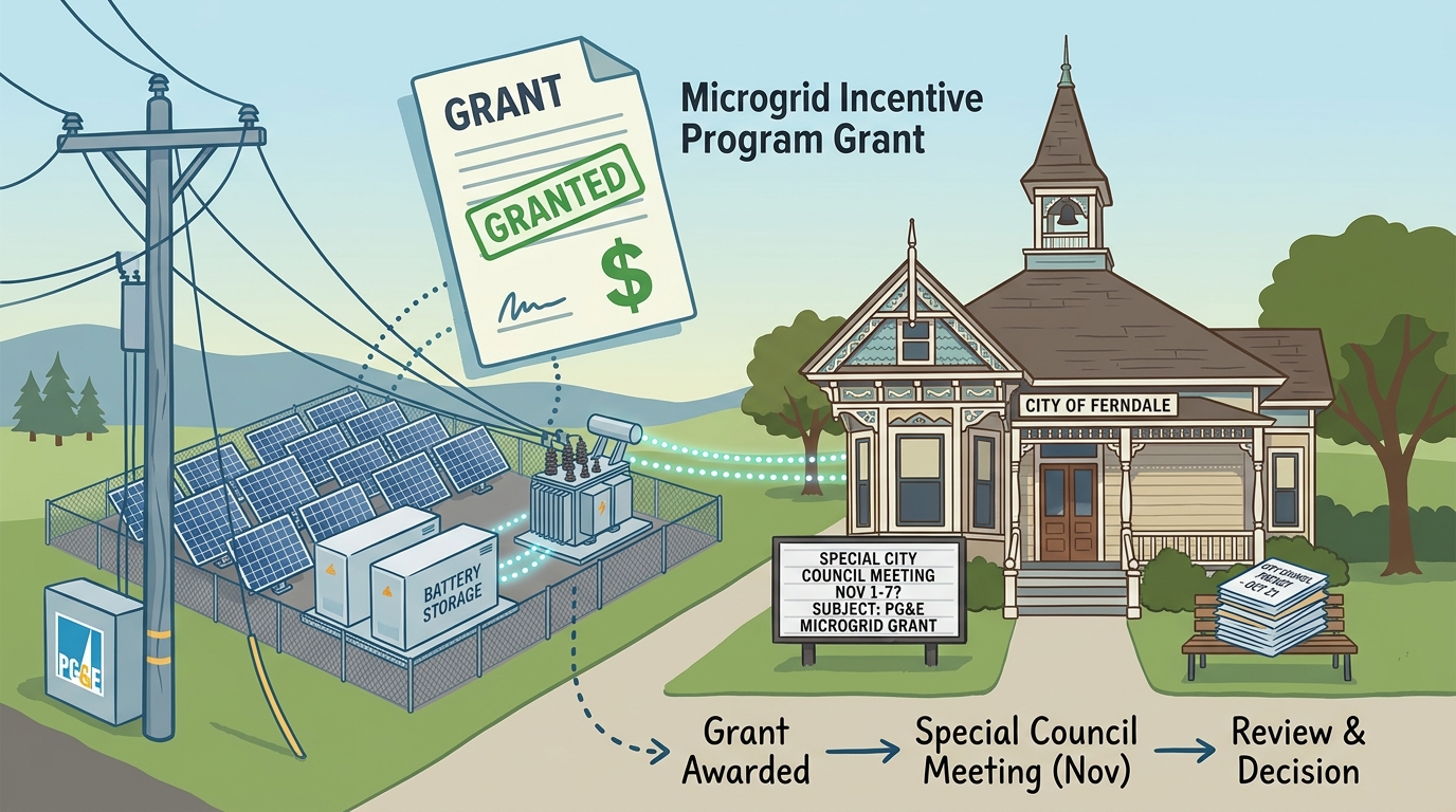 Ferndale considers special meeting on PG&E microgrid grant