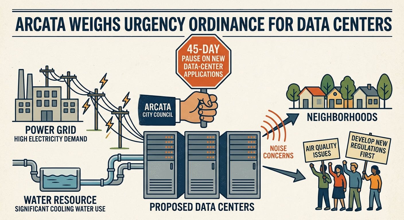Arcata council considers 45-day pause on new data-center applications