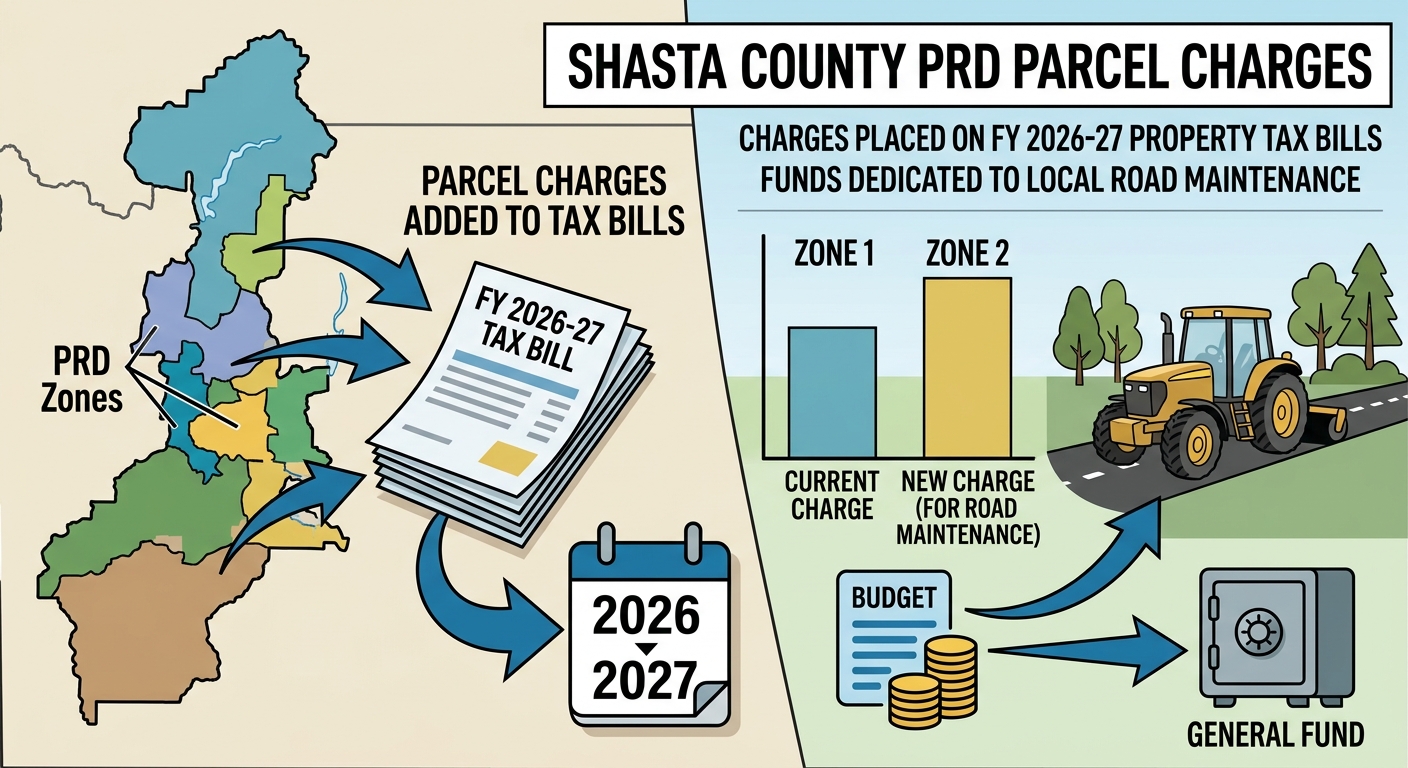 Shasta County moves PRD parcel charges onto FY 2026-27 tax bills