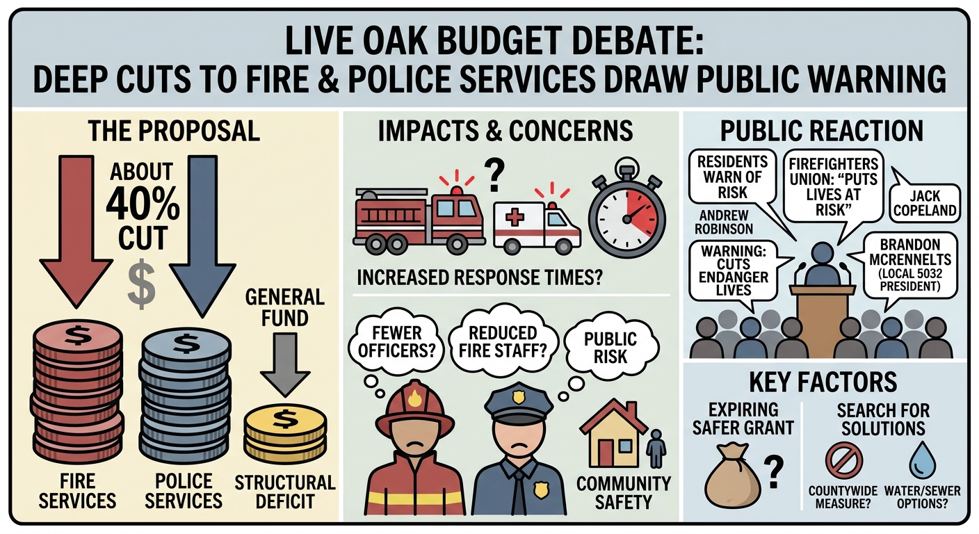 Live Oak budget proposal would cut fire and police services by about 40%, drawing public warning