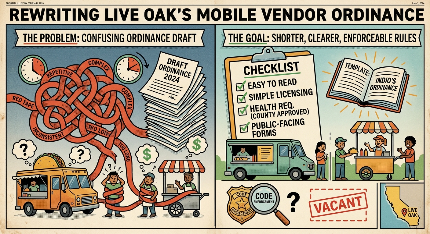 Live Oak planners push for shorter, clearer vendor ordinance