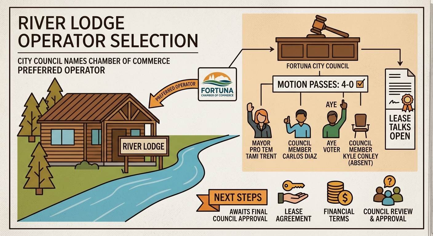 Fortuna names Chamber preferred River Lodge operator, opens lease talks