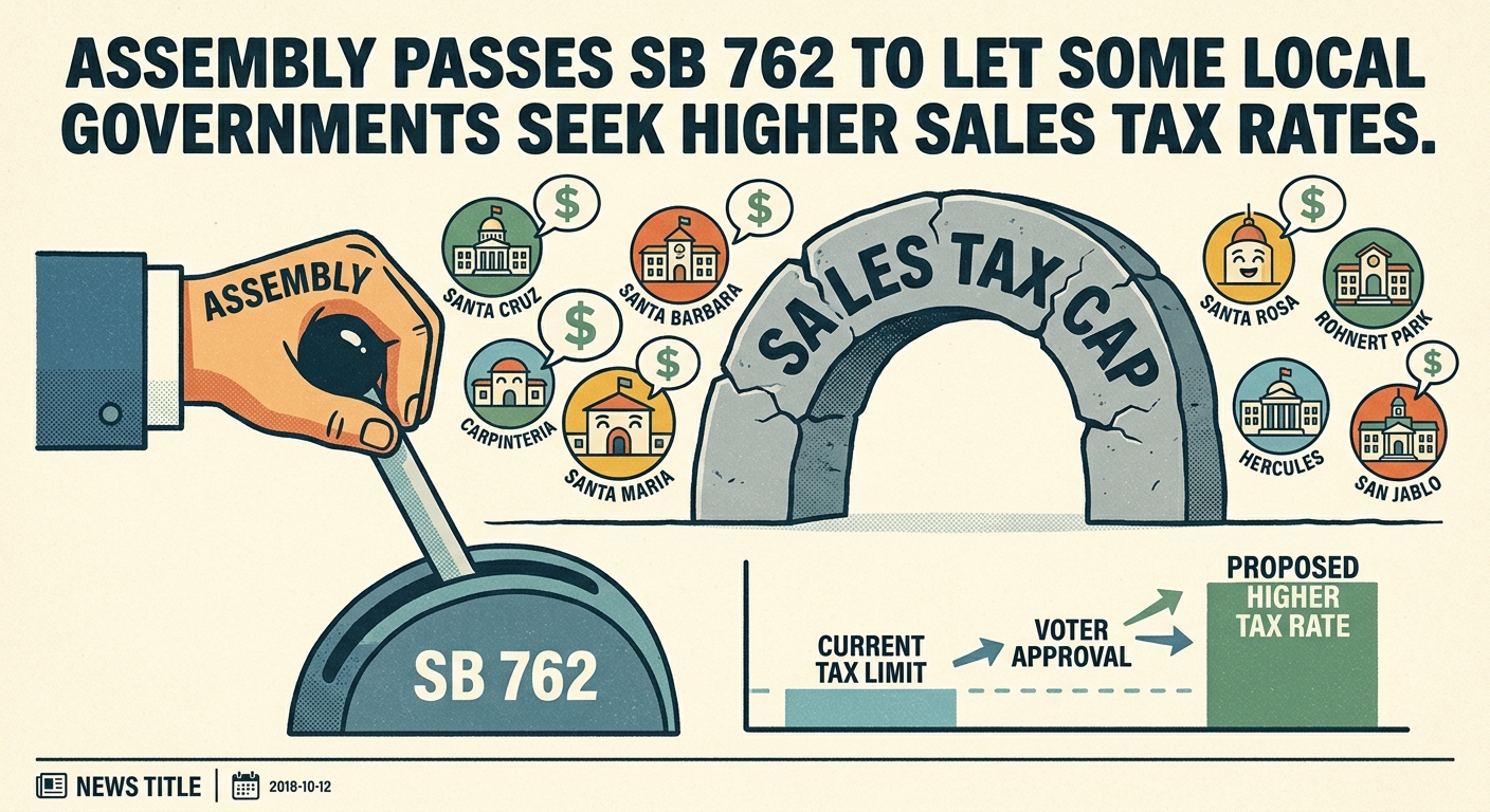 Assembly passes SB 762 to let some local governments seek higher sales tax rates