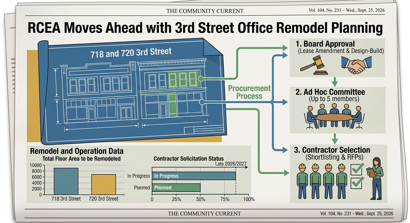 RCEA moves ahead with 3rd Street office remodel planning