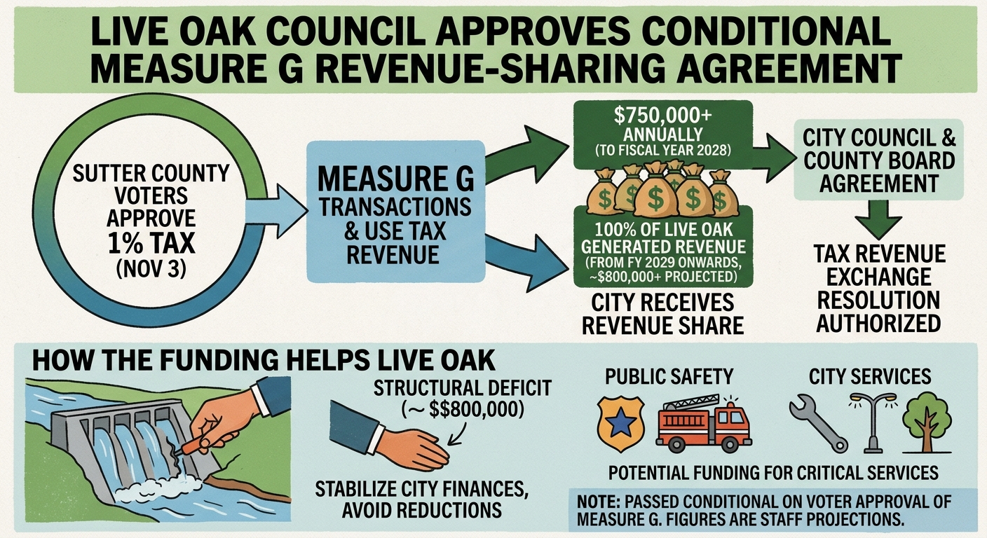 Live Oak council approves conditional Measure G revenue-sharing agreement
