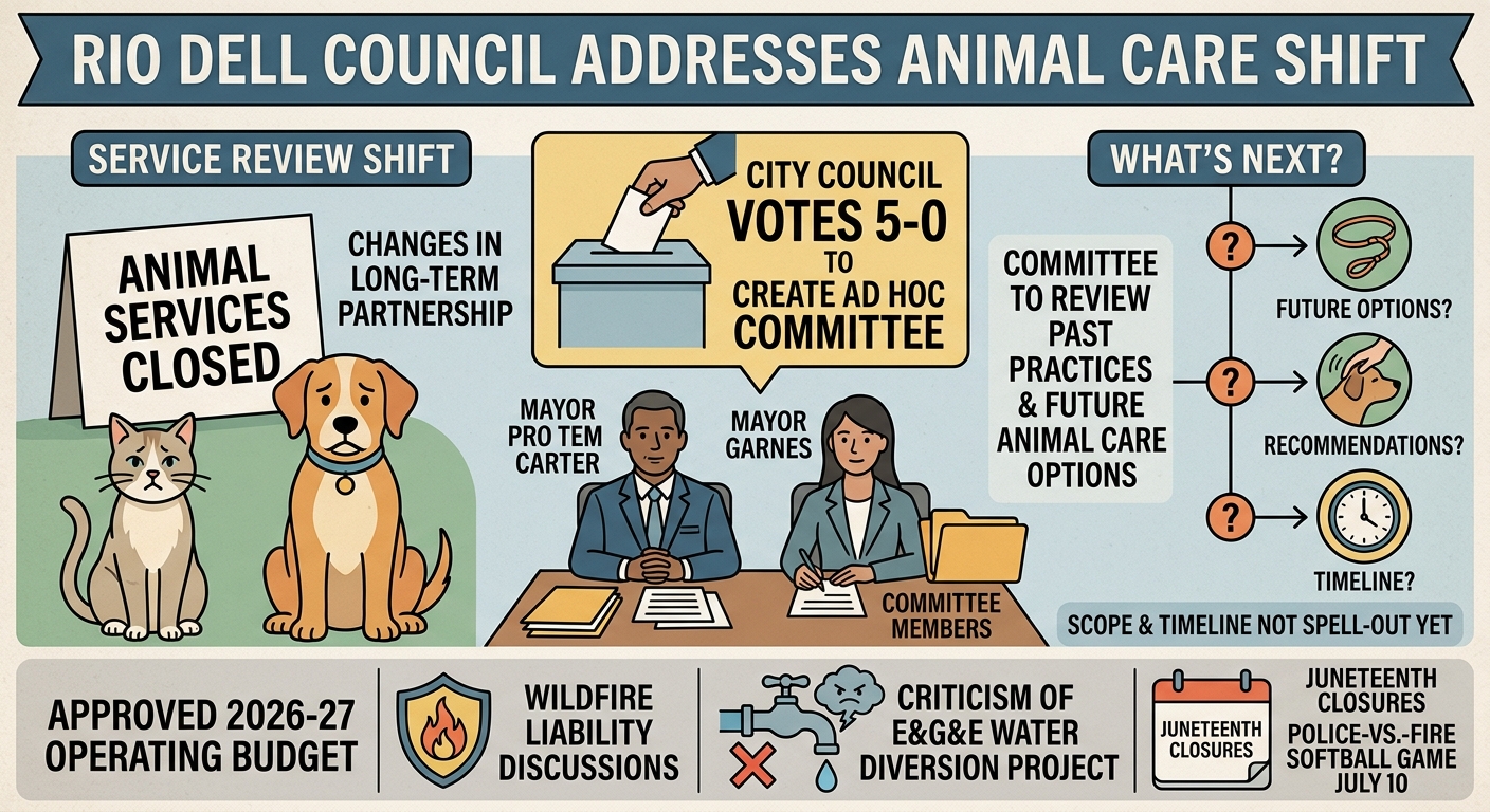 Rio Dell council forms animal care committee after service review shift