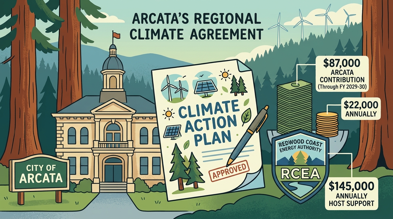Arcata approves regional climate agreement with projected $87,000 city contribution