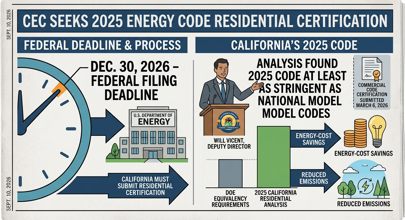 CEC seeks residential certification for 2025 Energy Code as federal deadline nears