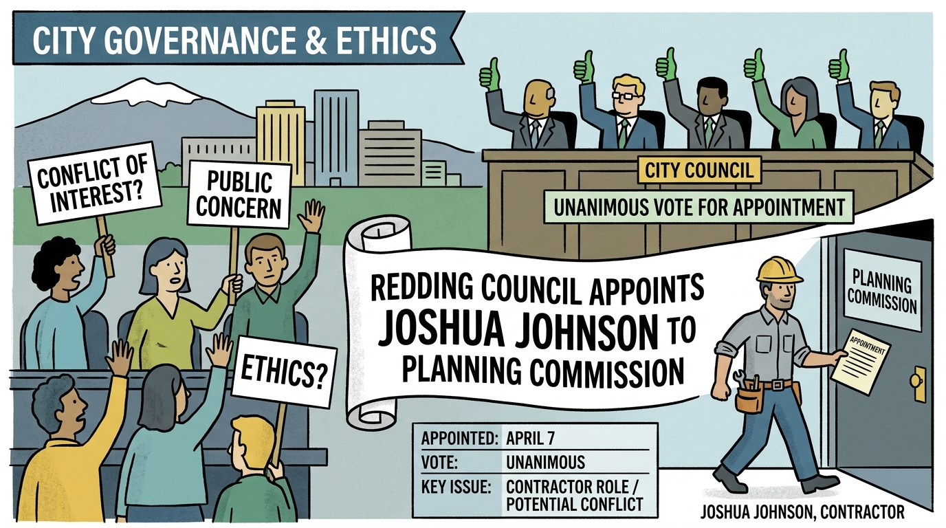 Redding council appoints Joshua Johnson to Planning Commission despite conflict concerns
