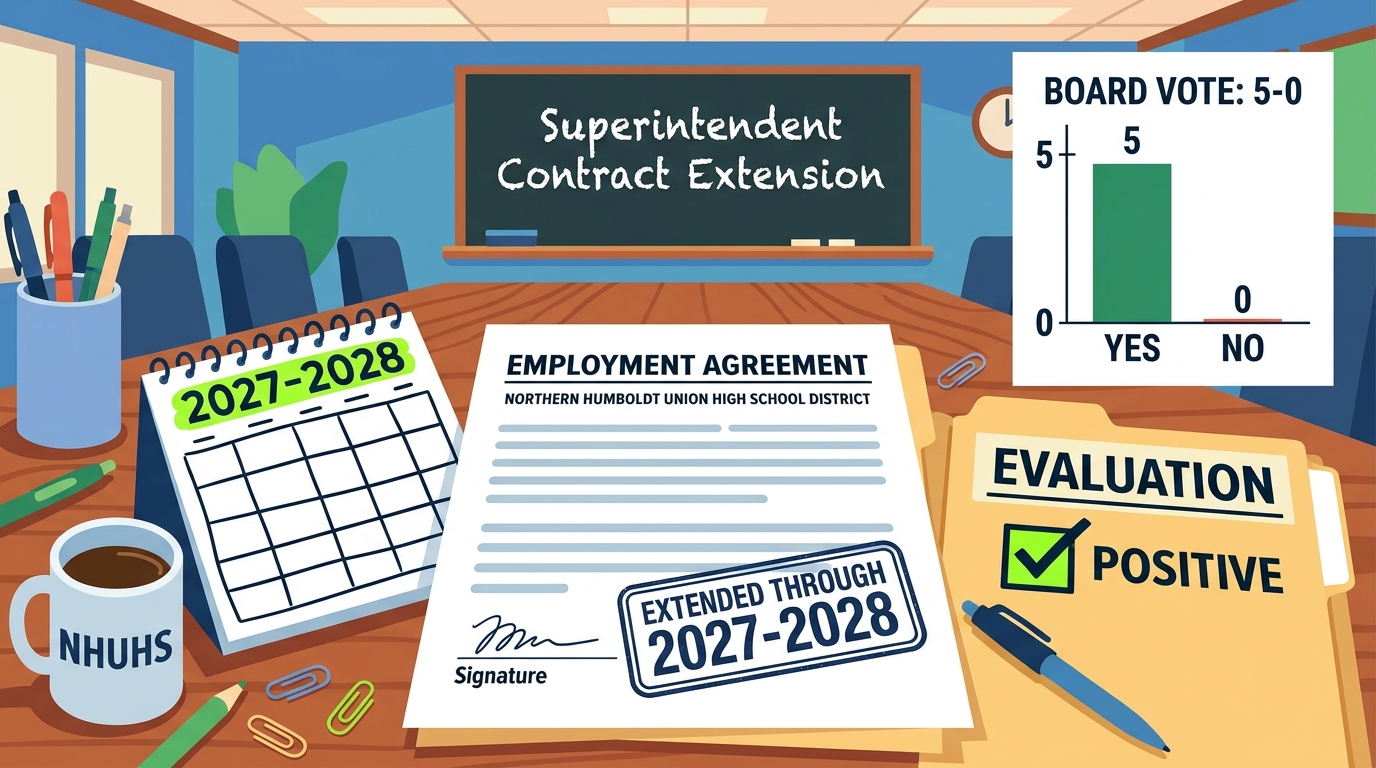 Northern Humboldt board extends superintendent’s contract through 2027-28