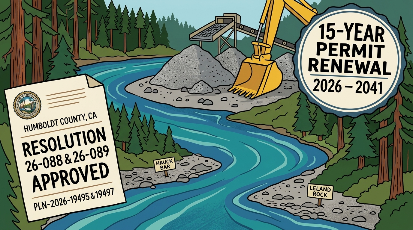 Humboldt County renews two Lower Eel River gravel-mining permits for 15 years