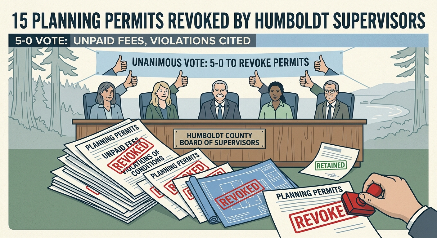 Humboldt supervisors revoke 15 planning permits after public hearing