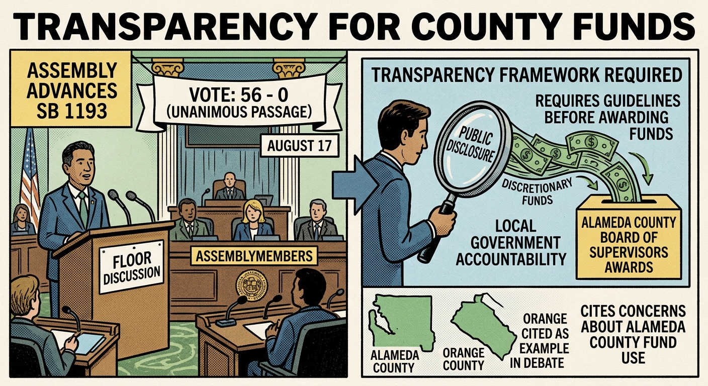 Assembly advances Alameda County discretionary-funds transparency bill