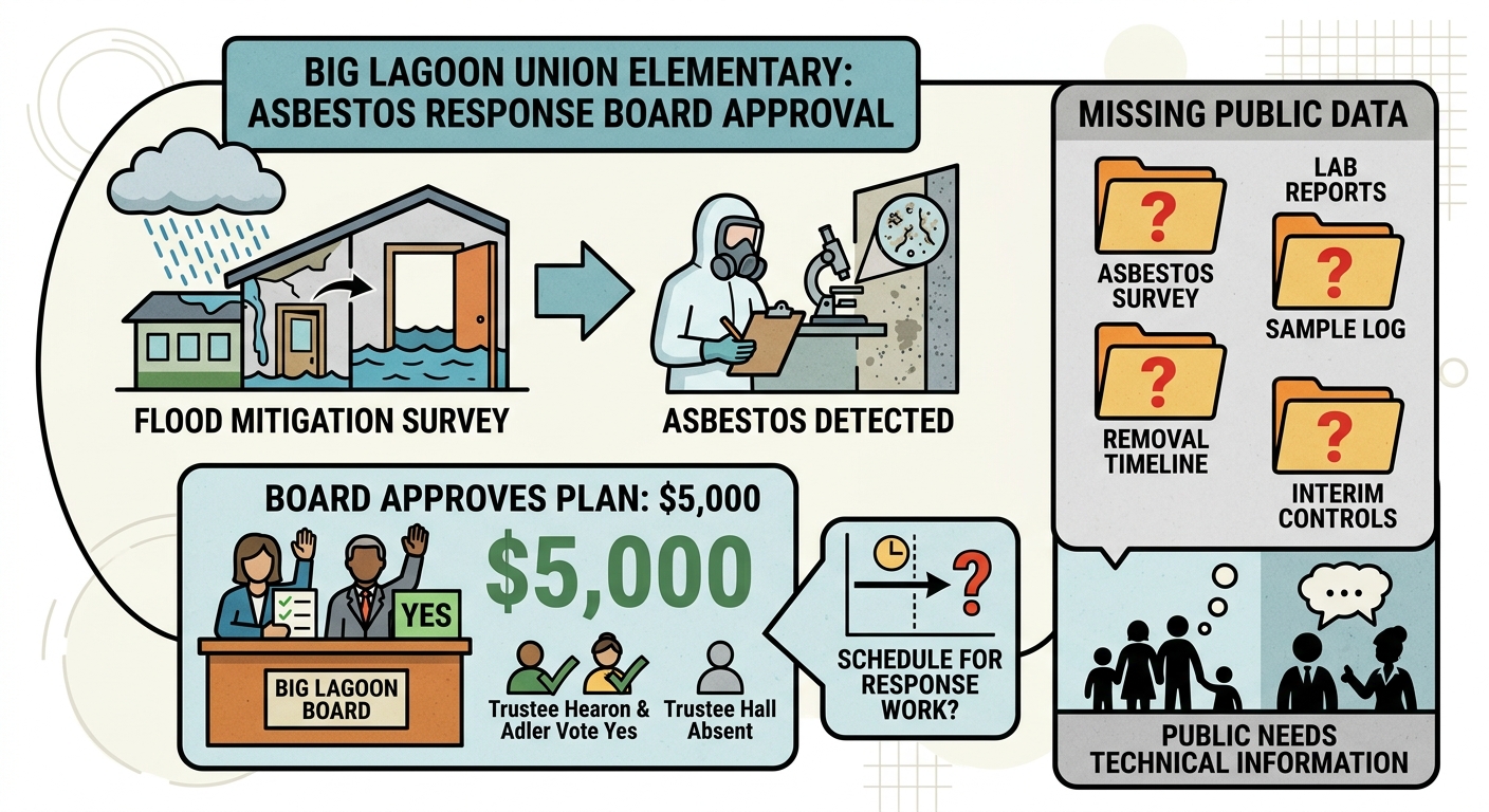 Big Lagoon board approves $5,000 asbestos response after flood survey