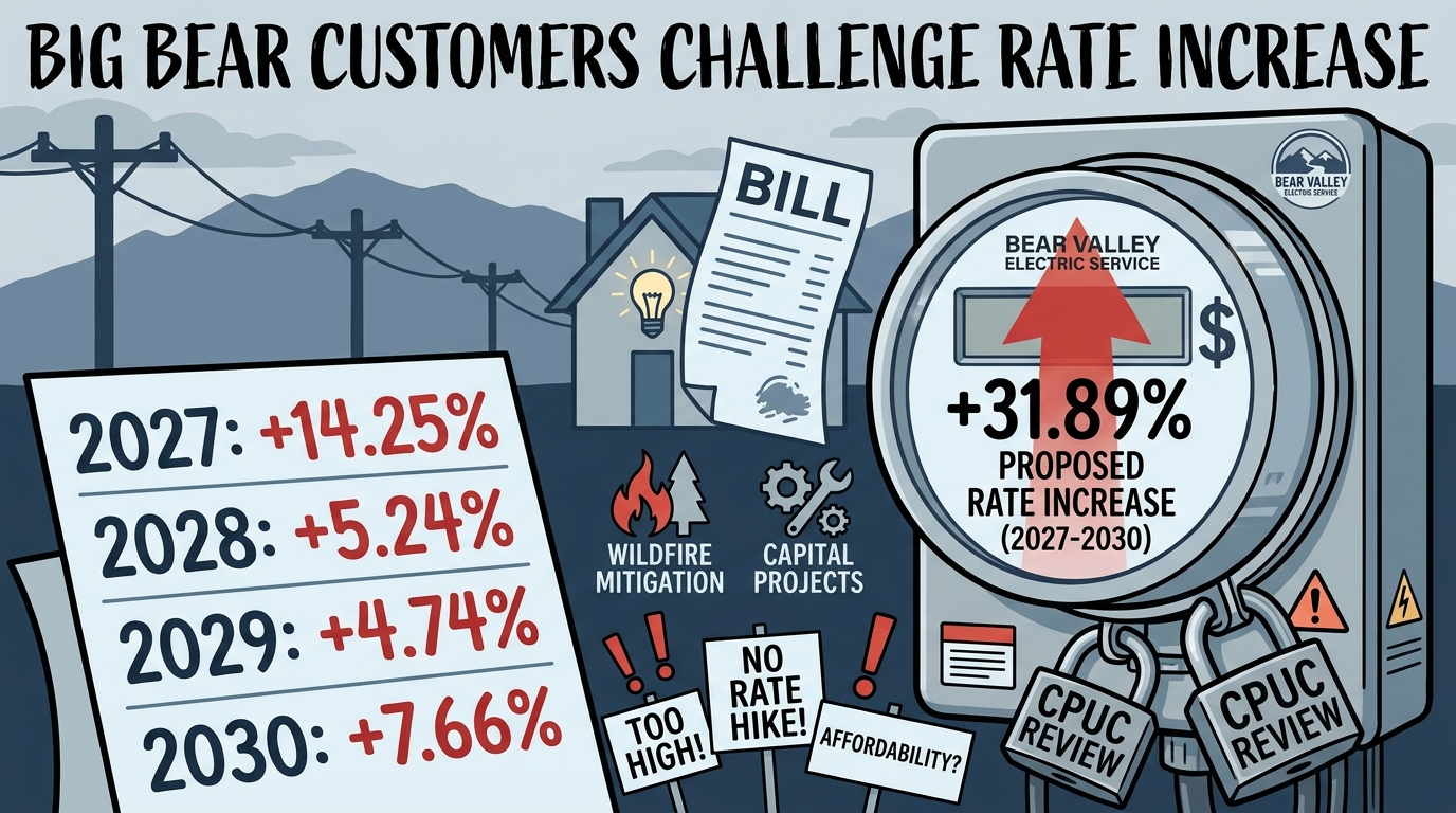 Big Bear customers challenge Bear Valley Electric’s proposed 31.89% rate increase