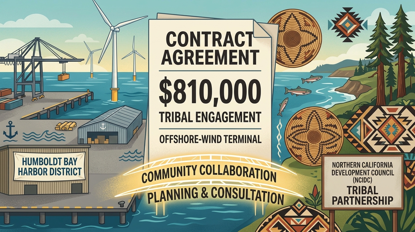 Harbor District authorizes negotiation of $810,000 tribal-engagement contract for offshore-wind terminal